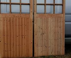 Set of wood doors