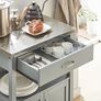 Kitchen cabinet mini kitchen island portable on wheels steel or wooden top Image 2
