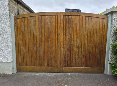 Solid wood garden gates