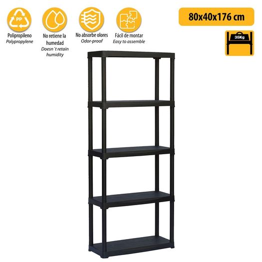 BRAND NEW 5 Shelves black for home organizer