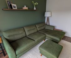 Green Corner Suite Couch with Footstool
