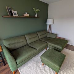 Green Corner Suite Couch with Footstool