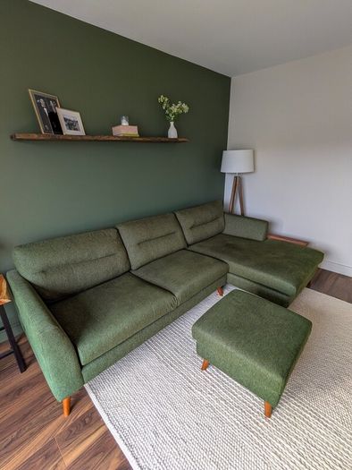 Green Corner Suite Couch with Footstool