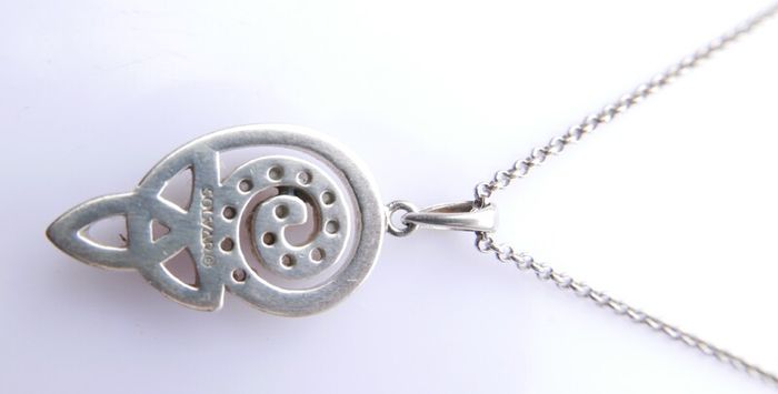 Vintage Celtic Knot Pendant and Necklace length 20" - 5,70g
