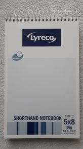 Lyreco Shorthand Pad Notebook Notepad Ruled 203x127mm (5x8") 150 pages Home Office School College