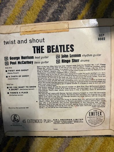 The Beatles vinyl EP Single , Irish pressing