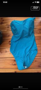 Turquoise Fig Leaves swimsuit - 32FF / size 14 - NWOT