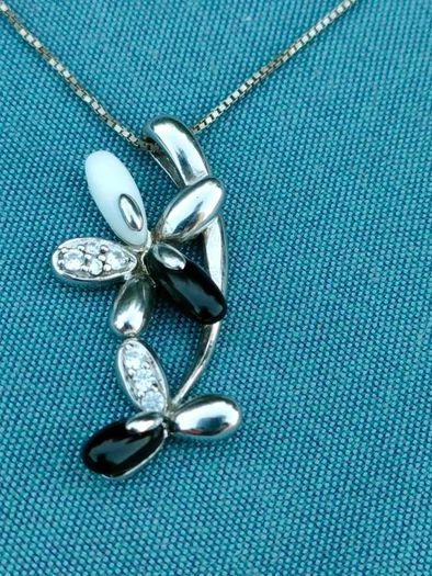 925 silver Flower pendant set