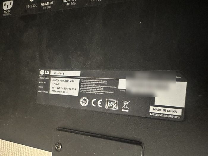 Lg 43" 4k Uhd Ips Monitor (43ud79-b) - Usb-c, 4x Hdmi