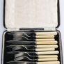 Vintage Sheffield Silver Plated Fish Flatware Serving Set in Original Box Image 4