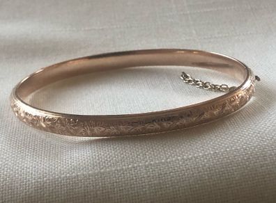 9ct gold victorian hinged bangle 6.2 grams