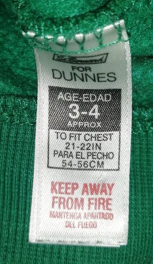 Dunnes Ireland Zip Hoodie (3-4y)