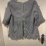 top Bnwt gingham navy & white short sleeved button back top Lenny .B size 1 (8-10) Image 10
