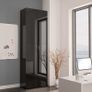 Office Cabinet High Gloss Black 60x32x190 cm Chipboard Image 3