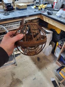 Medieval style candle holder cage