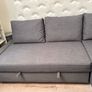 FRIHETEN Corner sofa-bed with storage, Skiftebo dark grey Image 4