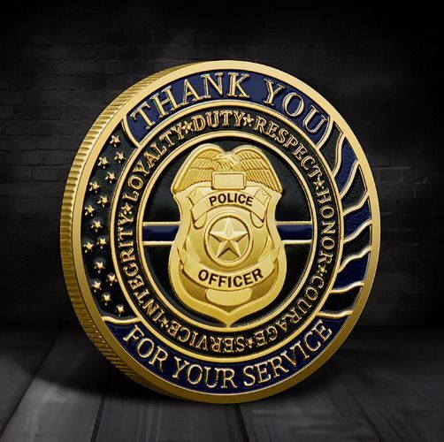 God Bless The Police Challenge Coin