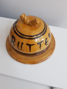 Ceramic Butter Dish, Pottery Butter Dish, Rustic Butter Keeper, Butter Crock with Lid, Lidded Butter Dish, Butter Serving Platter, Handmade