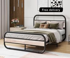 Double Size Bed Frame with Headboard