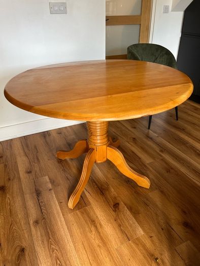solid wood table and chairs