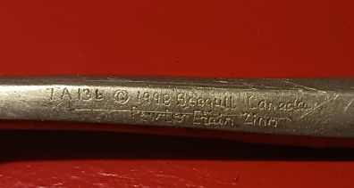 Pewter ornate serving Fork & spoon/ Seagull/ Canada/1998