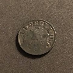 Netherlands Under German Occupation 1942 25 Cents