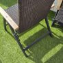 Deck chair. Foldable Rattan chair x 4 Image 3