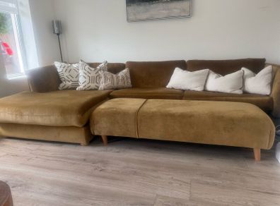 Chaise Sofa with Footstool