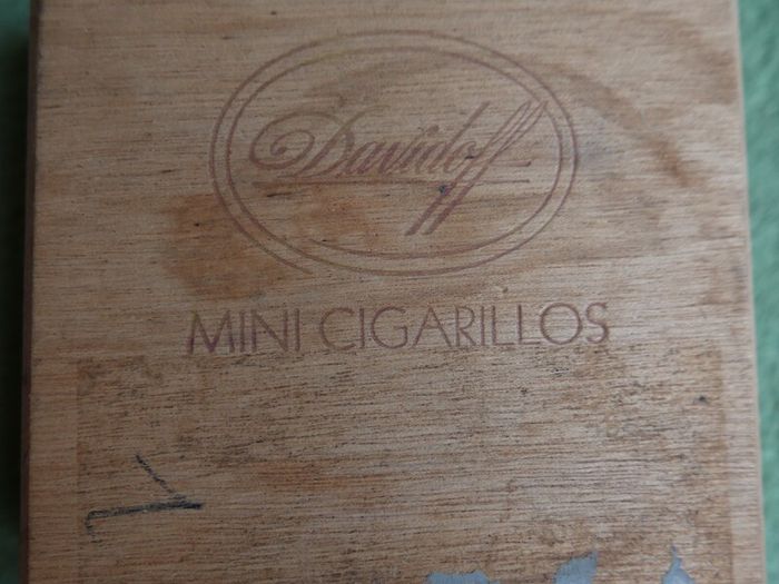 Vintage Wooden Cigar Box Davidoff ,Vintage Empty Cigar Box
