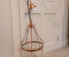 Coper & Glass Bell Jar Pendant Light