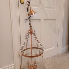 Coper & Glass Bell Jar Pendant Light