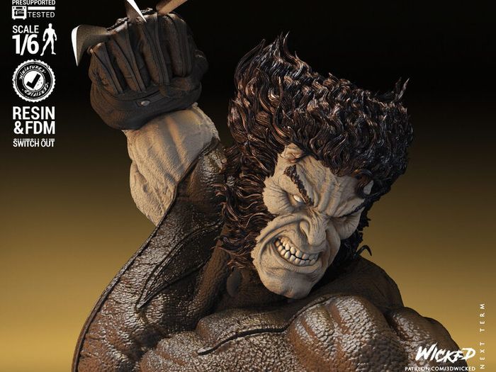 3D printed resin Wolverine & Sabretooth 1/6 scale figure
