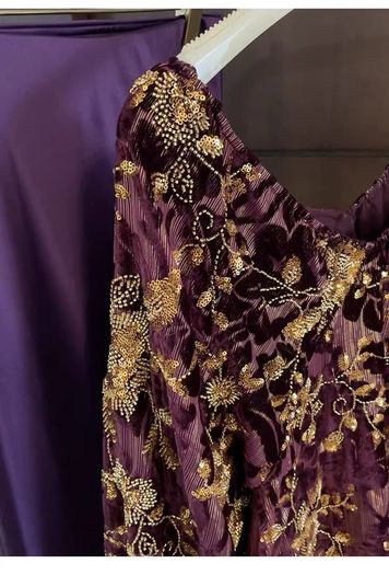 Brand New Designer Velvet Beaded Top