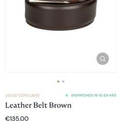 Louis Copeland & Sons mens leather belt