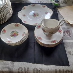 13 Piece Set of Rose Pattern Royal Tara