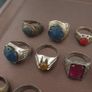 Collectible Antique Brass Rings 15 Mixed Vintage Handmade Designs Image 9