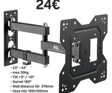 TV Wall Mount Bracket Tilt Swivel Full Motion 23-43"