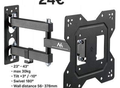 TV Wall Mount Bracket Tilt Swivel Full Motion 23-43"