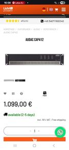 Audac 120w 4 channel 100v line amp