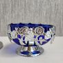 Cobalt blue glass & chrome dish Image 9