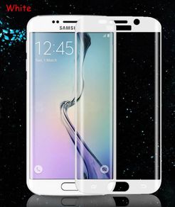 Full Curved 3D Tempered Glass Protector For Samsung Galaxy S6 EDGE PLUS- White