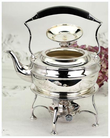 Antique Sheffield Silver Plated Spirit Kettle 19th Century