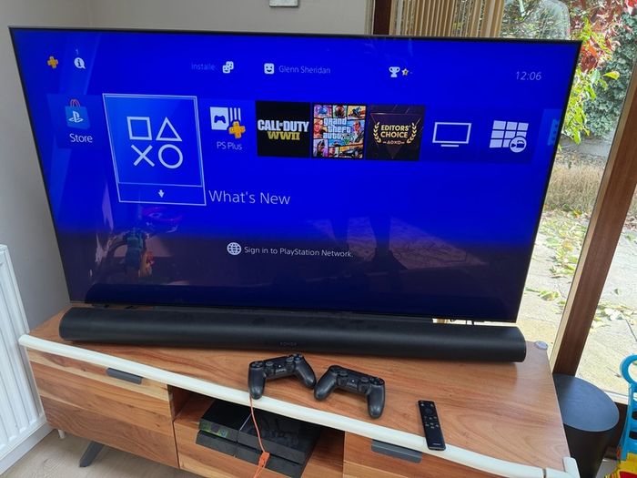 PS4 with controllers and GTA5