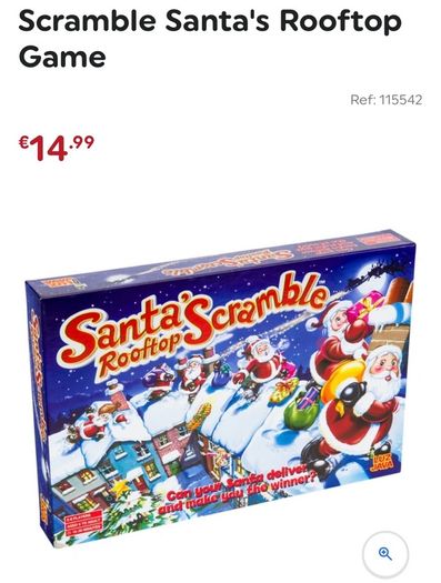 Santa's Rooftop Scramble -Christmas Board Game - Xmas