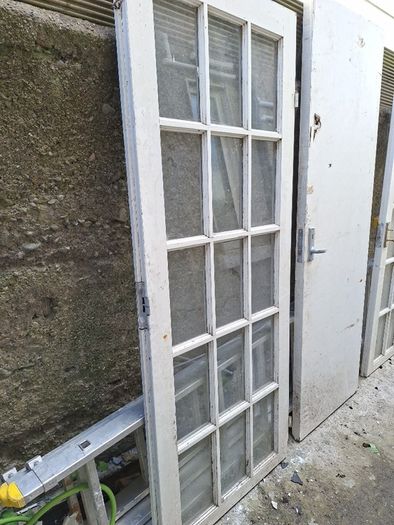 doors and fireplace