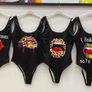 Swimsuit/ bodysuit  - lips pattern Image 6