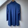 COS Blue Pure Wool A Line Roll Neck Knit Midi Jumper Dress - Size S 10 Image 5