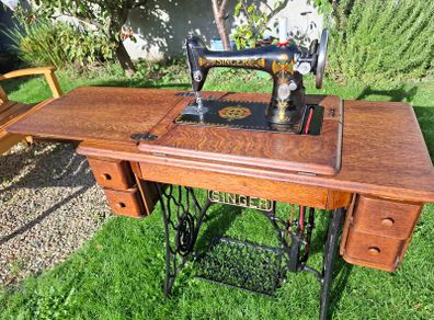 Antique Singer treadle sewing machine