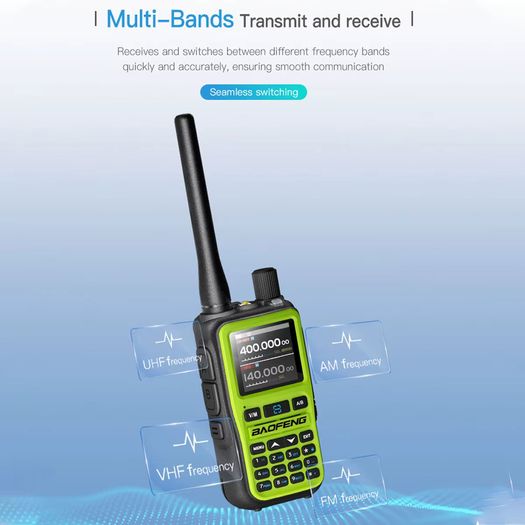 Baofeng UV 5R Mini Walkie Talkie Bluetooth Programming Frequency Dual PTT Band Type-C AM FM Ham 2 Way Radio For Hiking