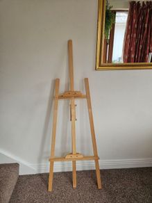 Easel and canvas
